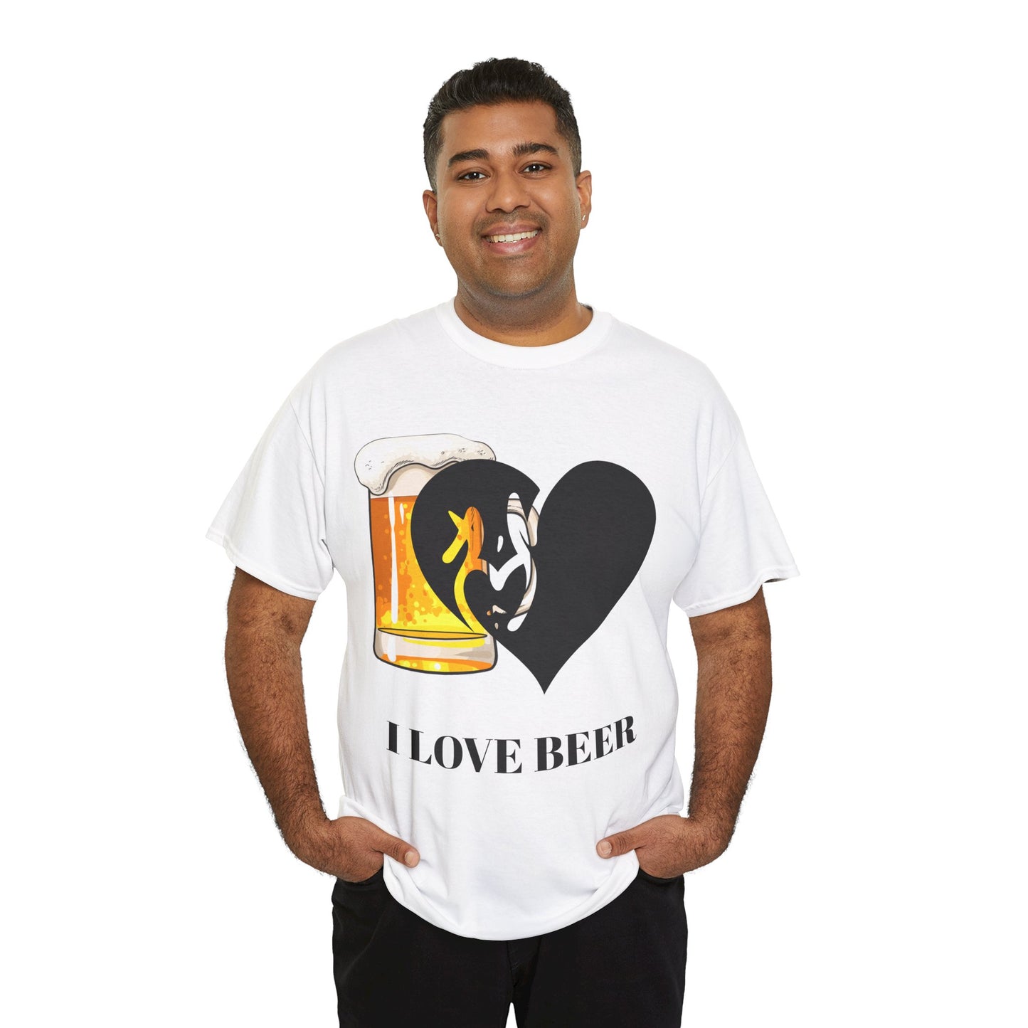 I Love Beer Unisex Heavy Cotton Tee