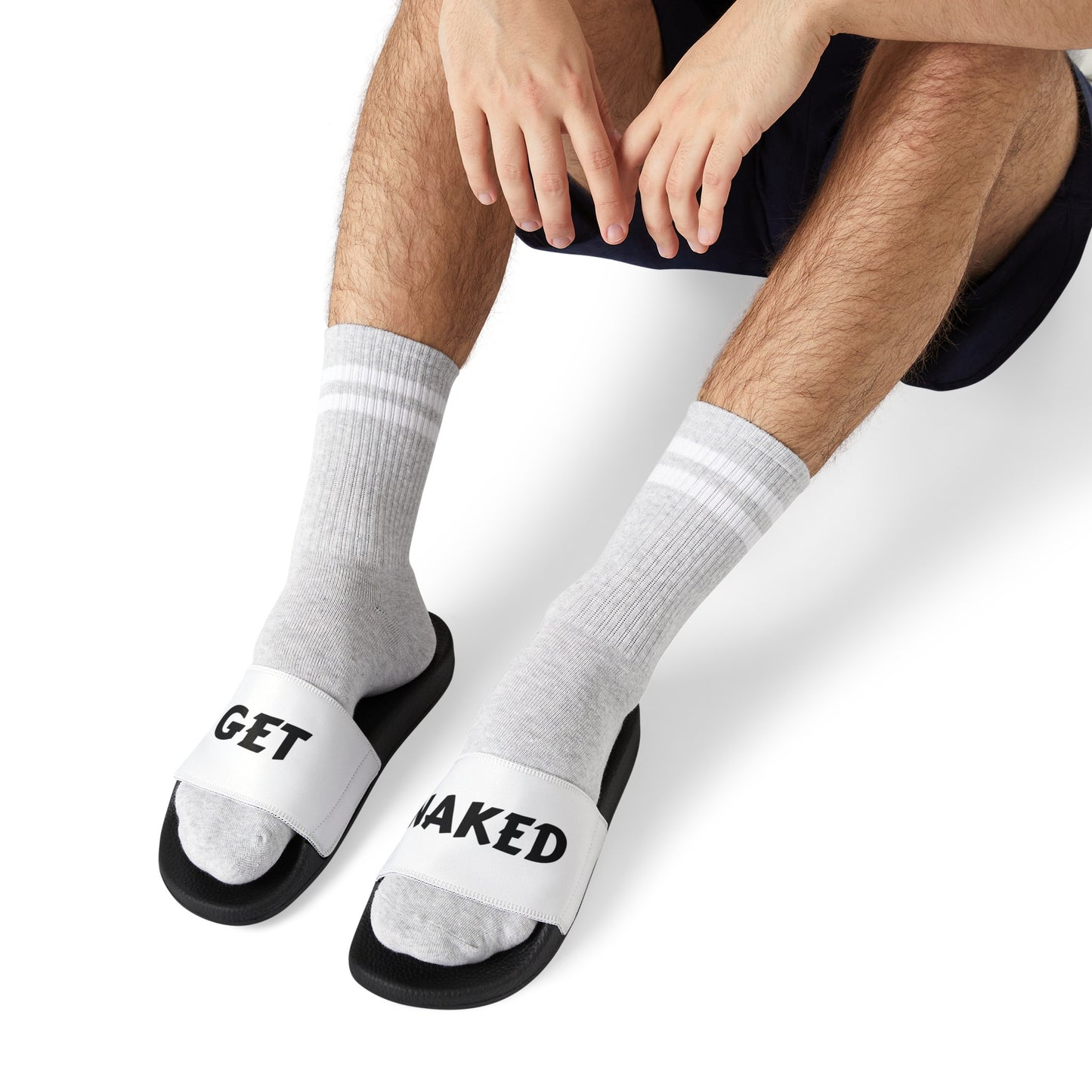 Get Naked Men's PU Slides