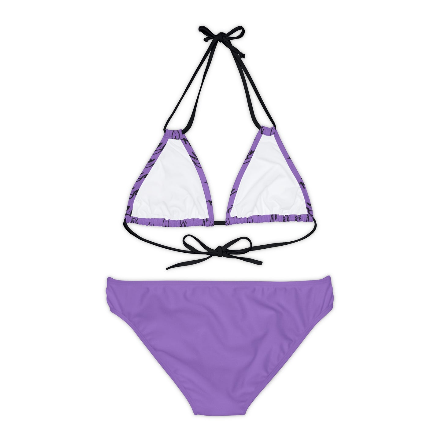 Purple & Black Bikini Set