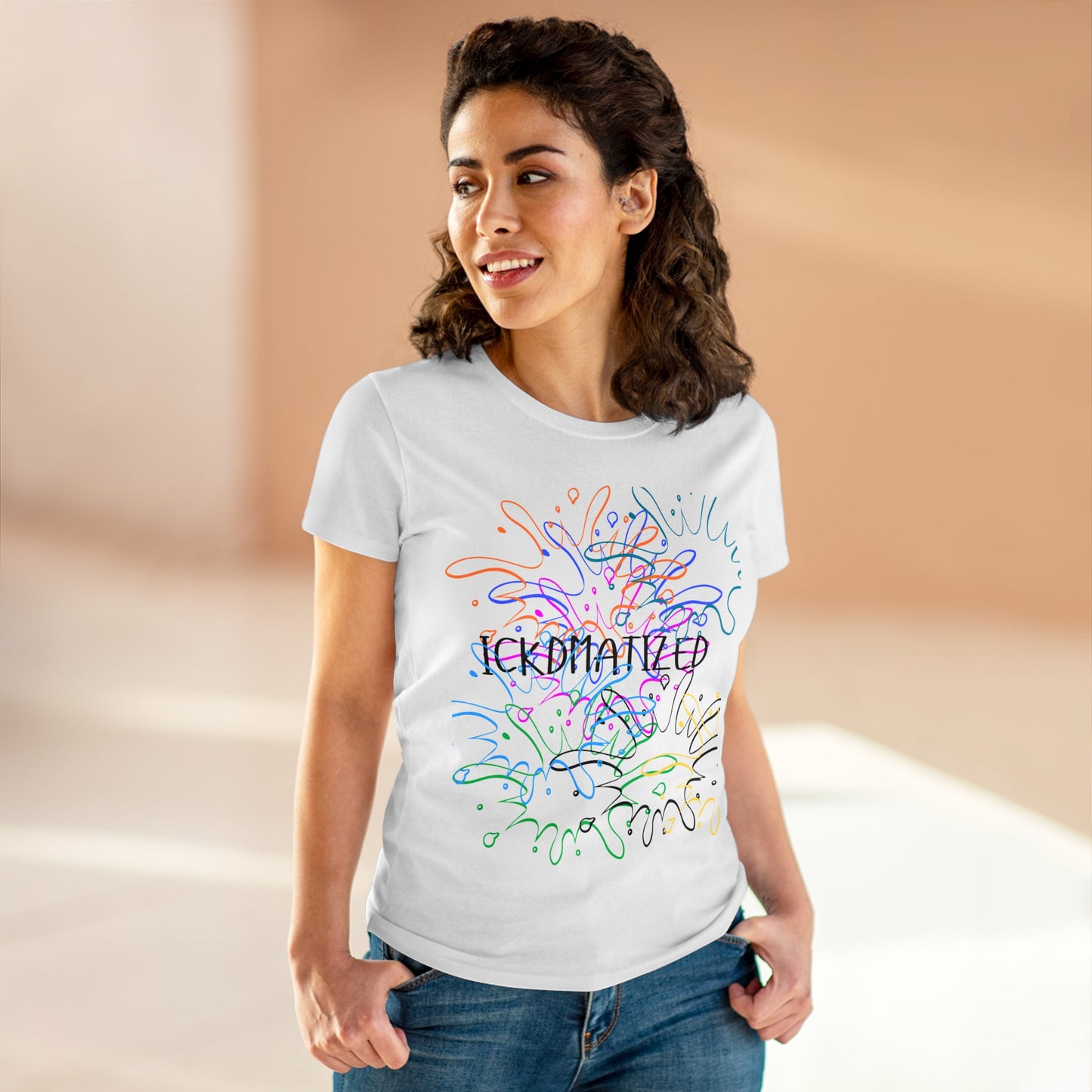 Ickdmatized Women's Midweight Cotton Tee