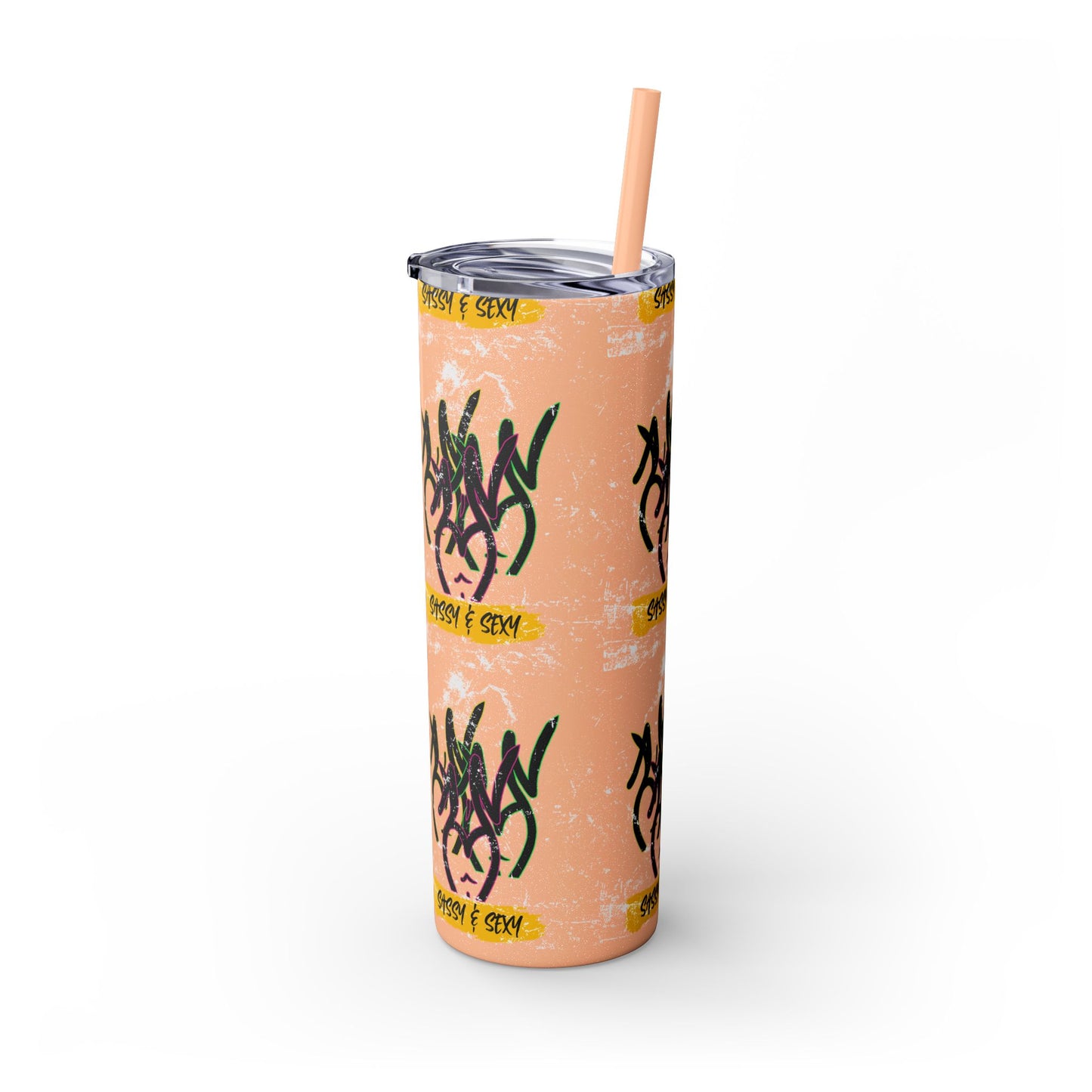 Sassy & Sexy Skinny Tumbler with Straw, 20oz