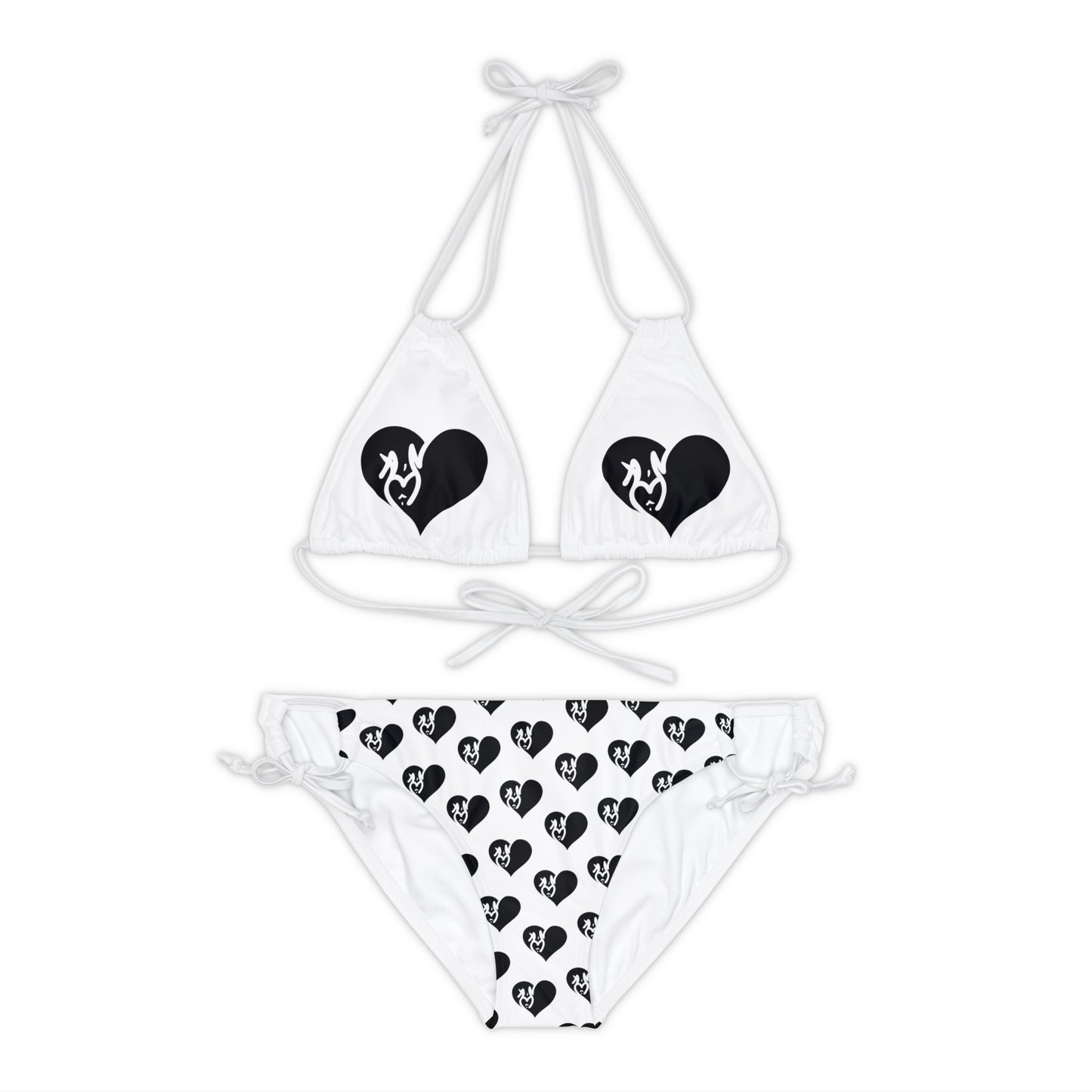 ABNDE Black On White Bikini Set