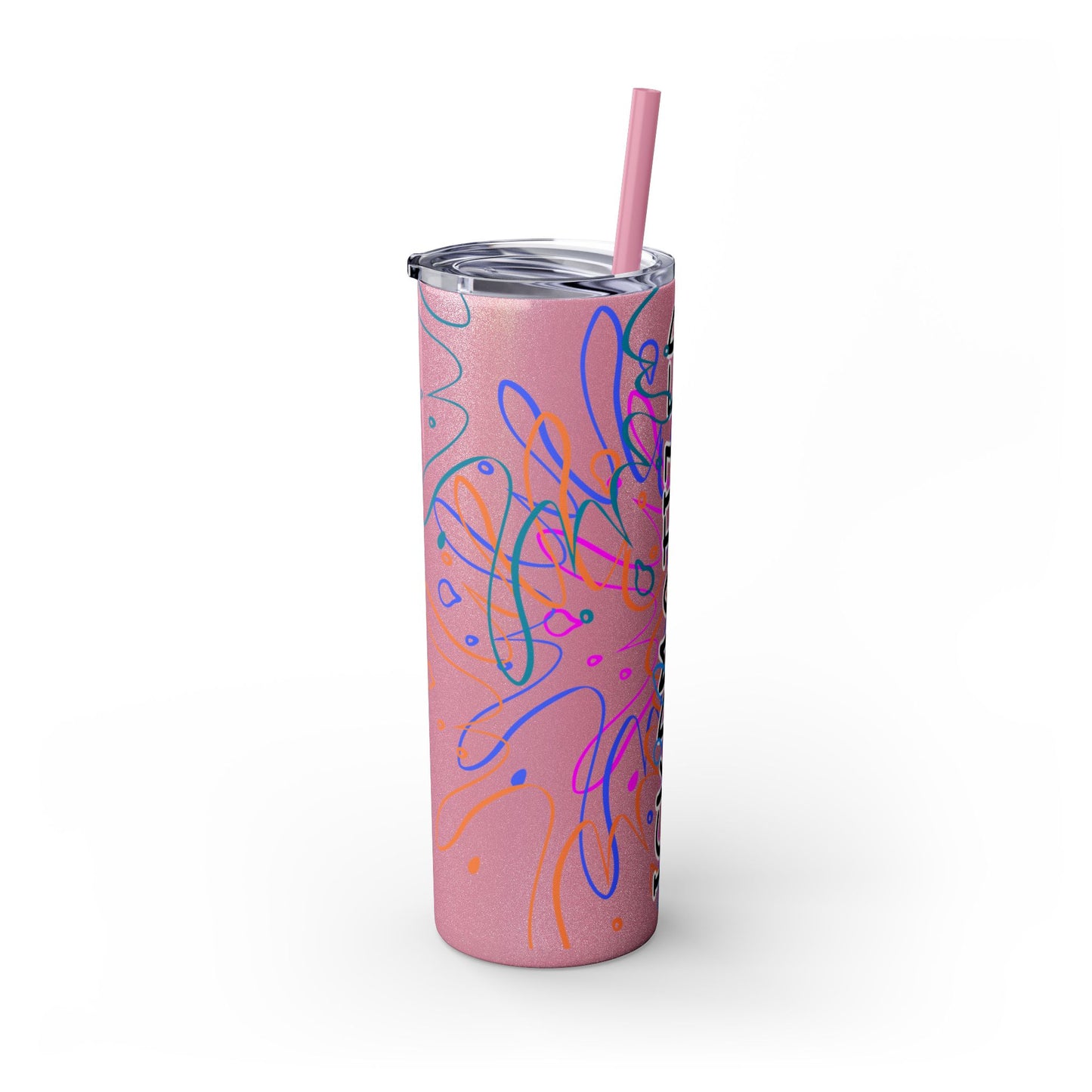 Ickdmatized Skinny Tumbler with Straw, 20oz