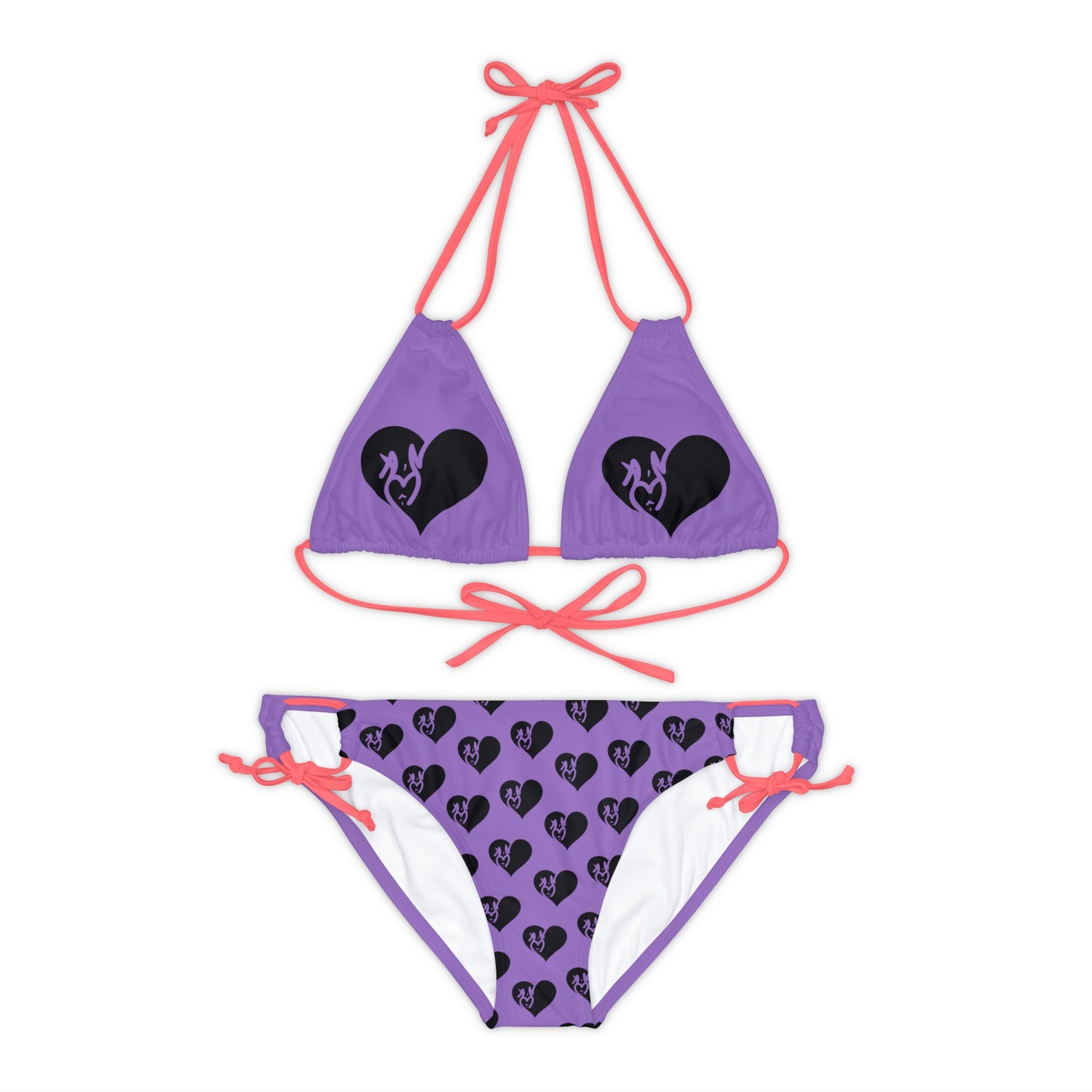 ABNDE Black On Purple Bikini Set