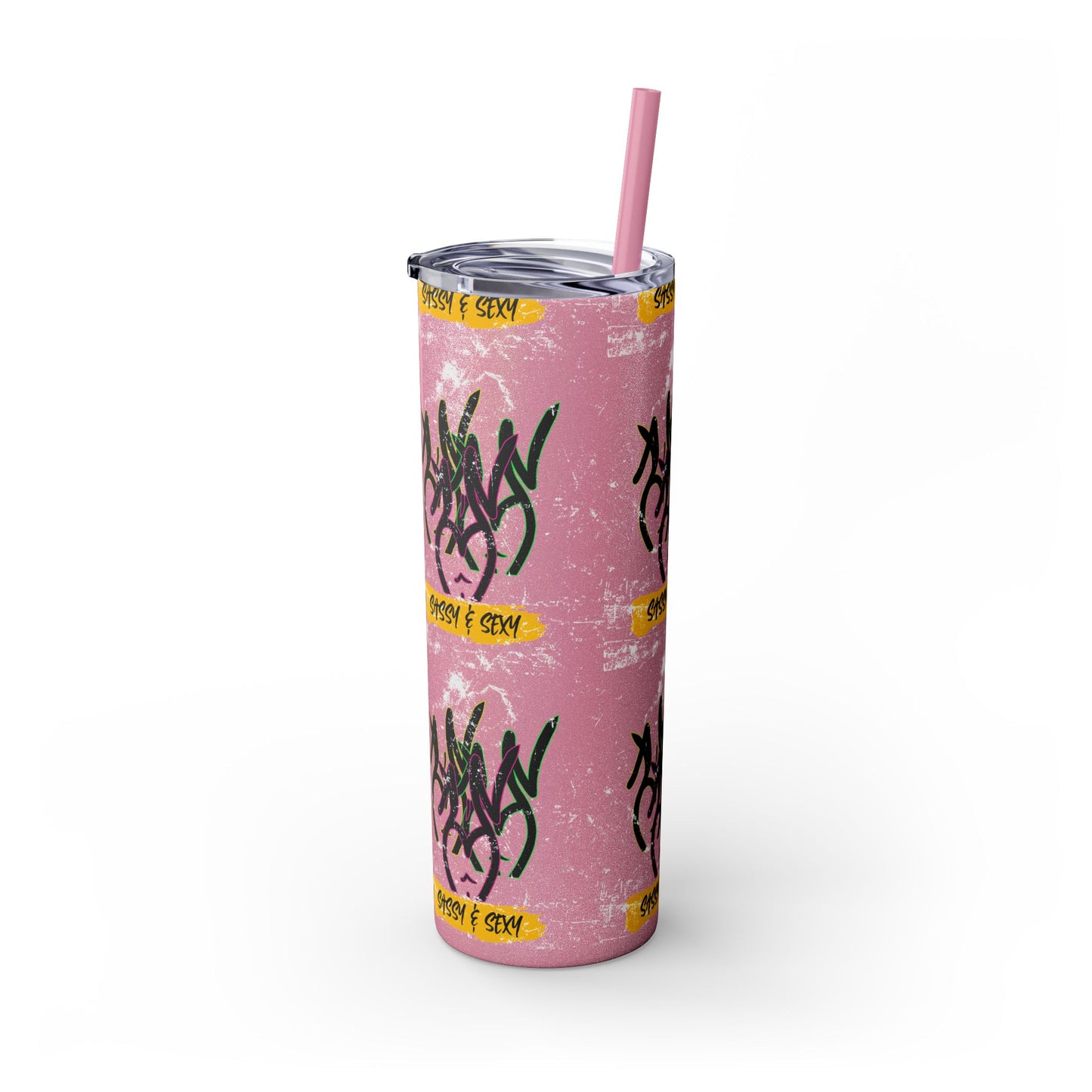 Sassy & Sexy Skinny Tumbler with Straw, 20oz