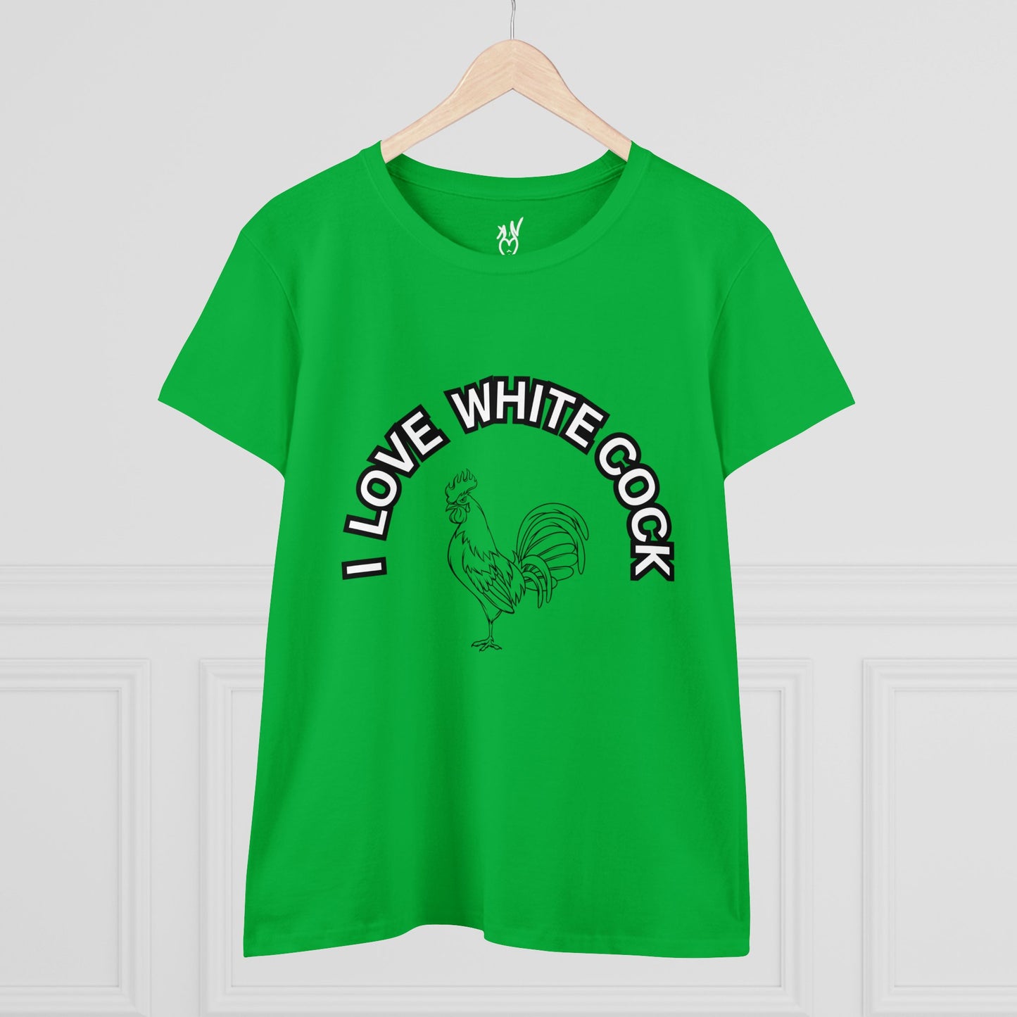 I Love White Cock Women's Midweight Cotton Tee