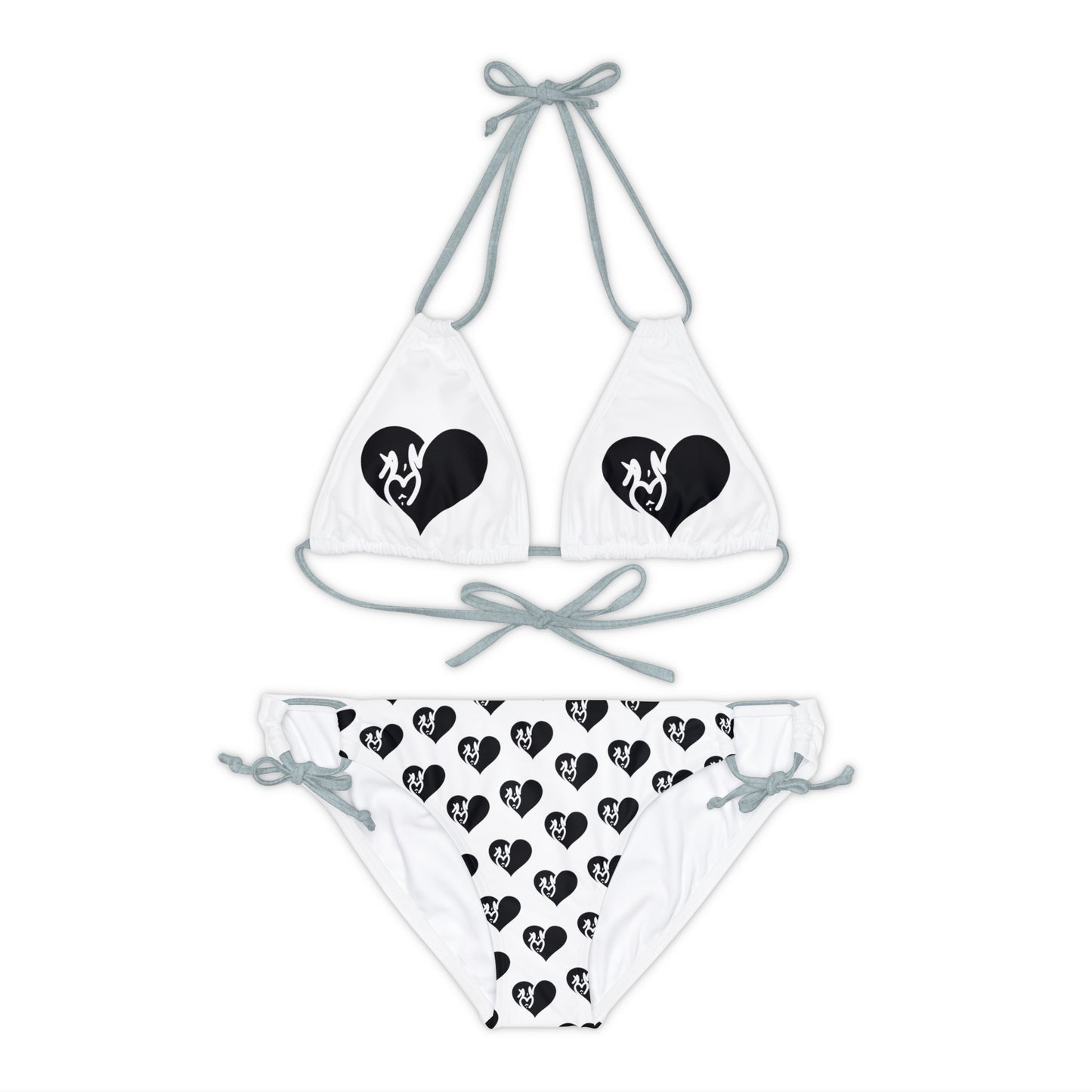 ABNDE Black On White Bikini Set