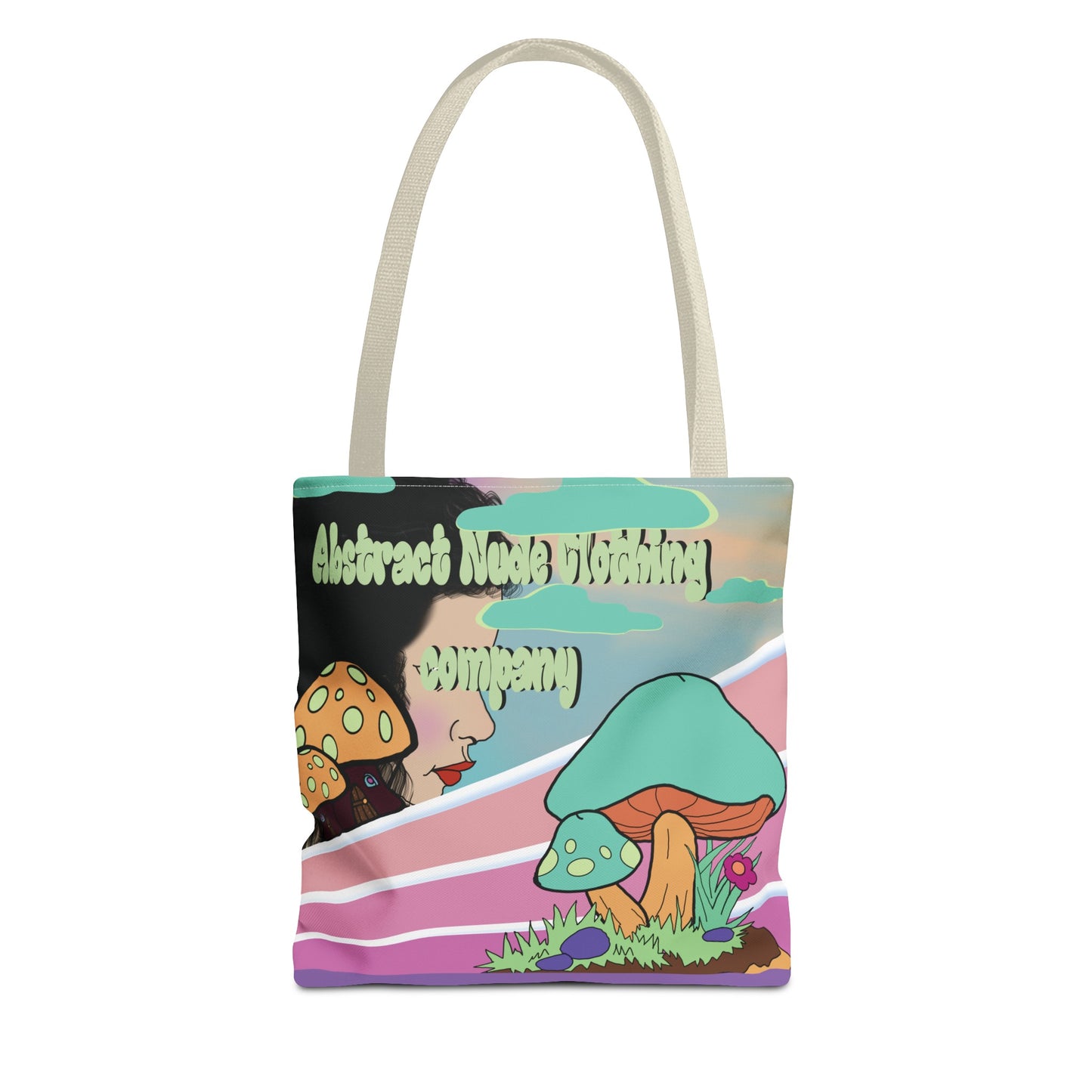 Light Purple Trippy Mushroom Tote Bag