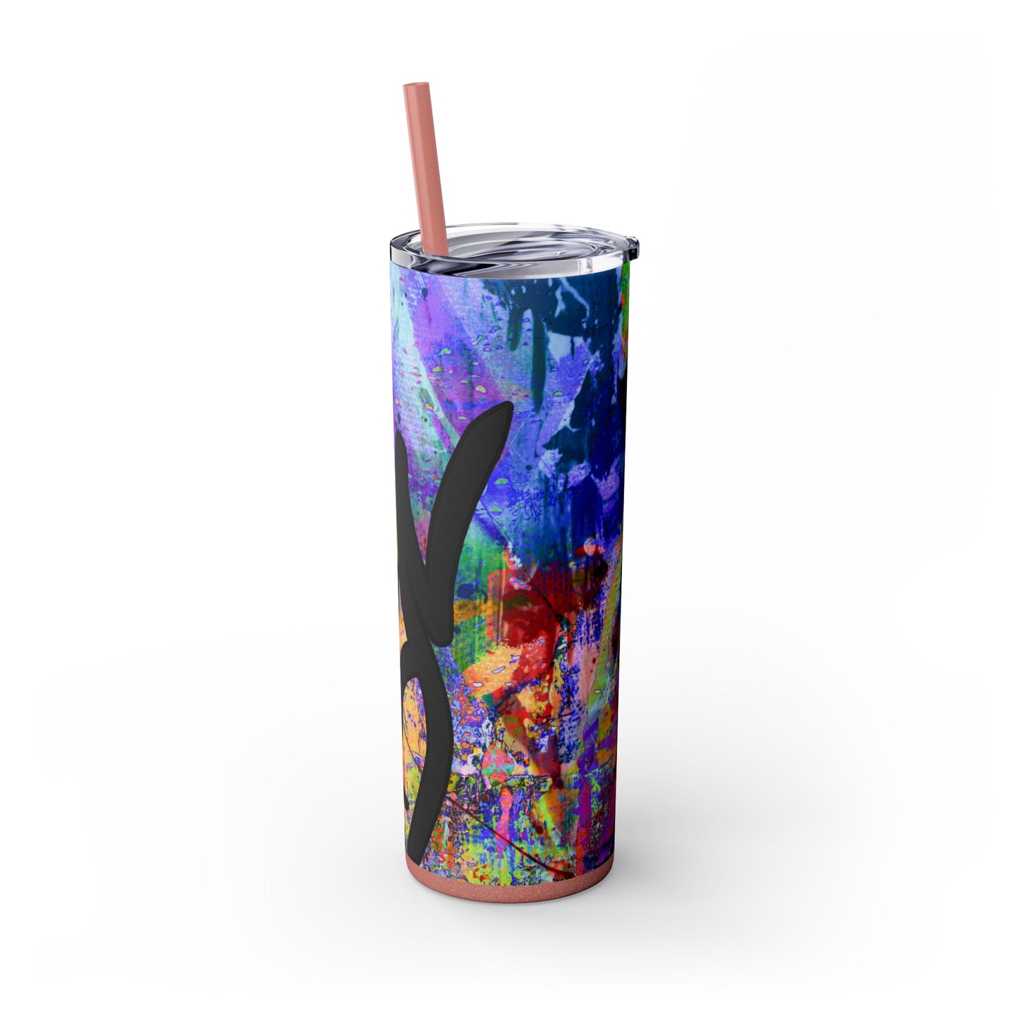 ABNDE Skinny Tumbler with Straw, 20oz