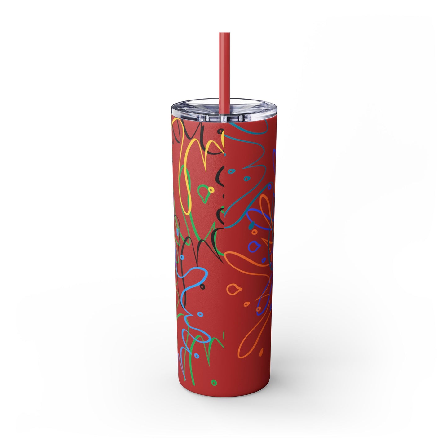 Ickdmatized Skinny Tumbler with Straw, 20oz