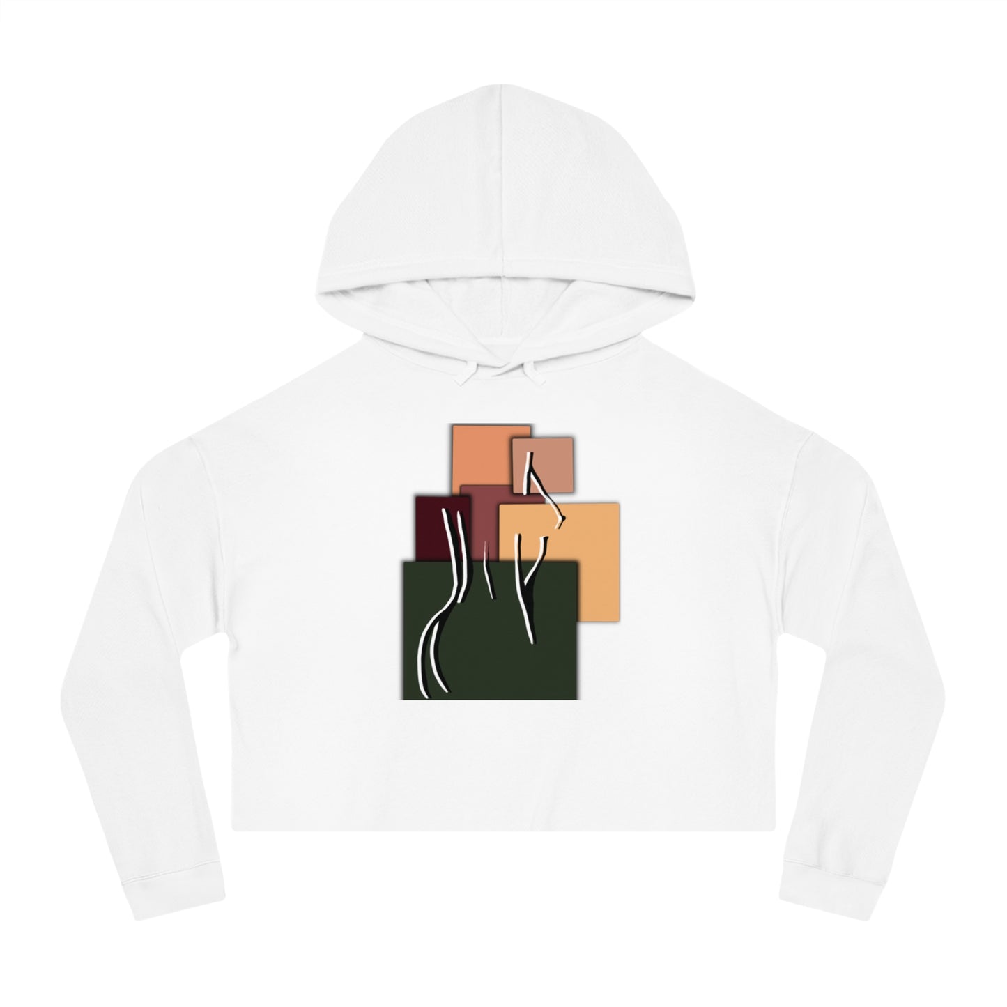 All Shades Of Nude Cropped Hooded Sweatshirt