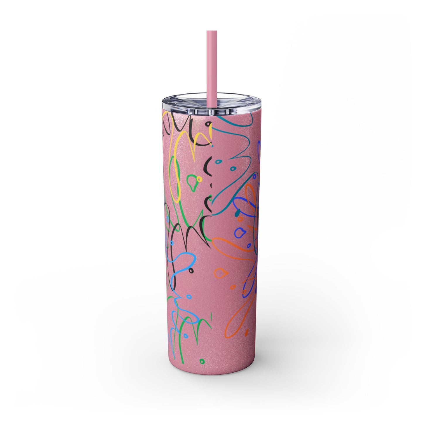 Ickdmatized Skinny Tumbler with Straw, 20oz