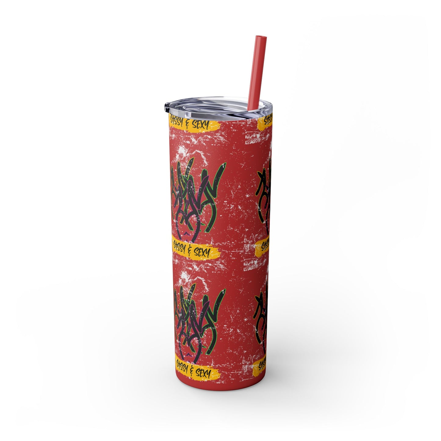 Sassy & Sexy Skinny Tumbler with Straw, 20oz