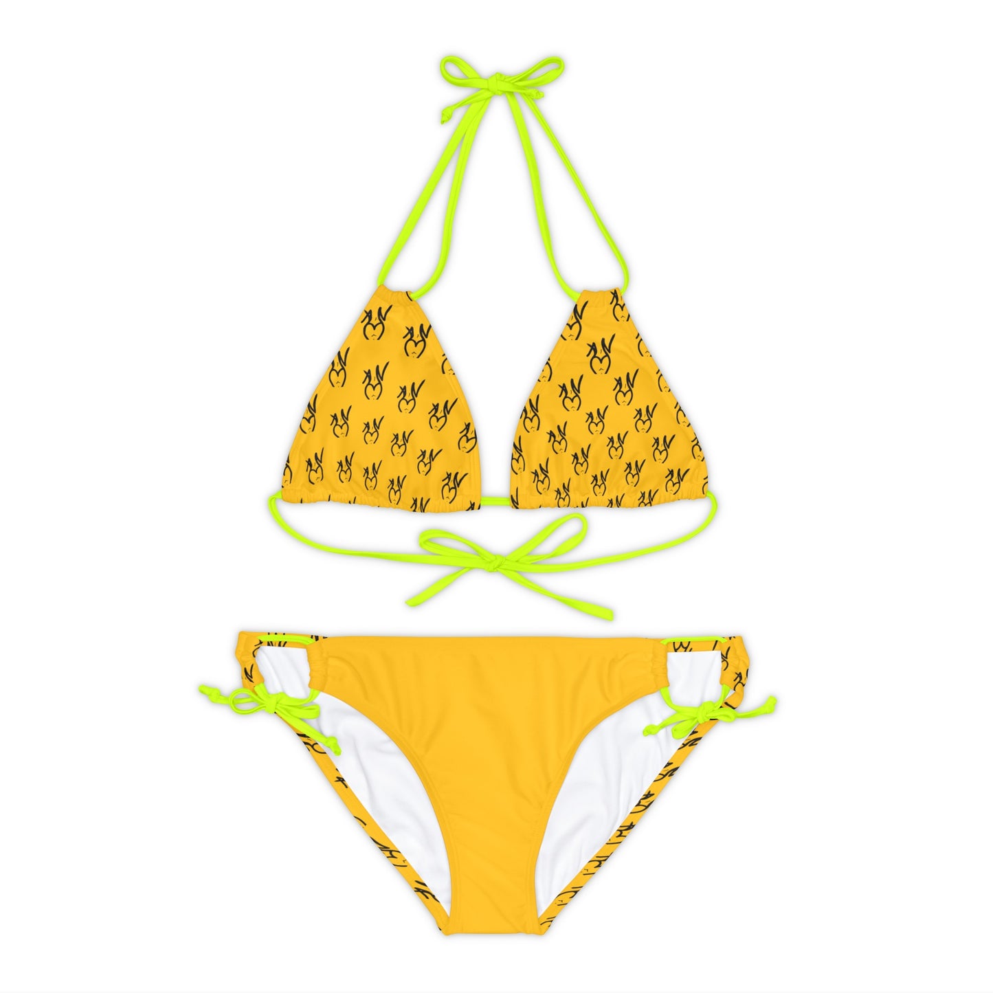 Yellow & Black Bikini Set