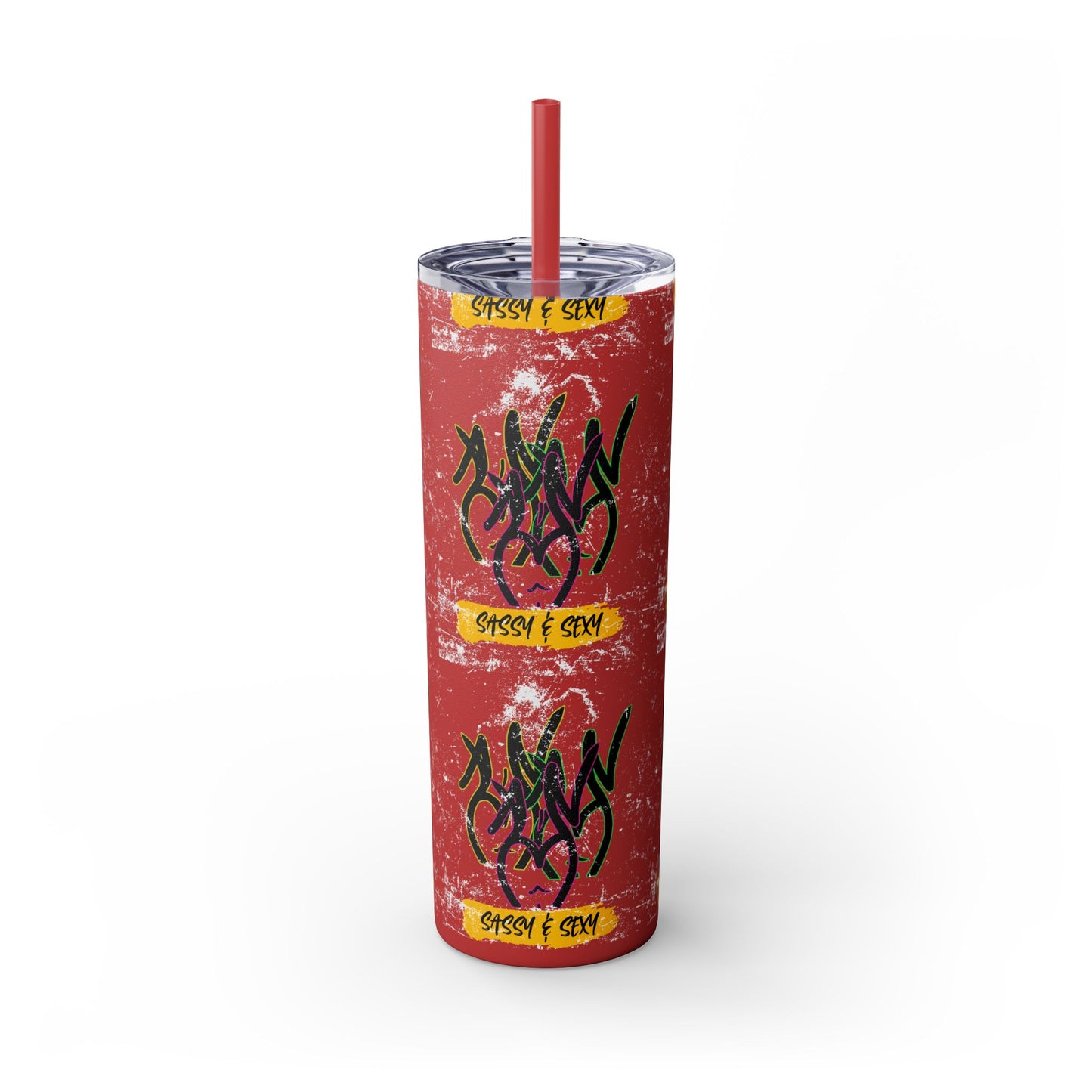 Sassy & Sexy Skinny Tumbler with Straw, 20oz