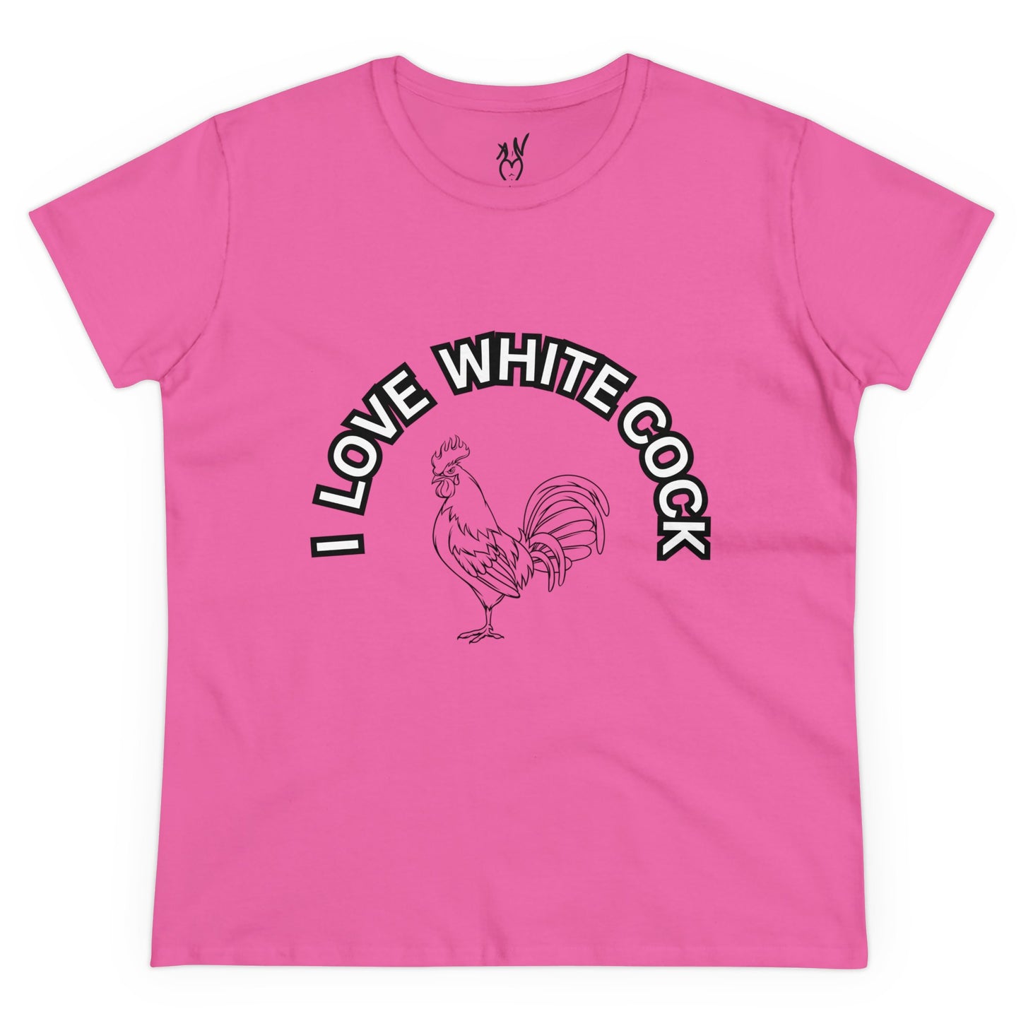 I Love White Cock Women's Midweight Cotton Tee