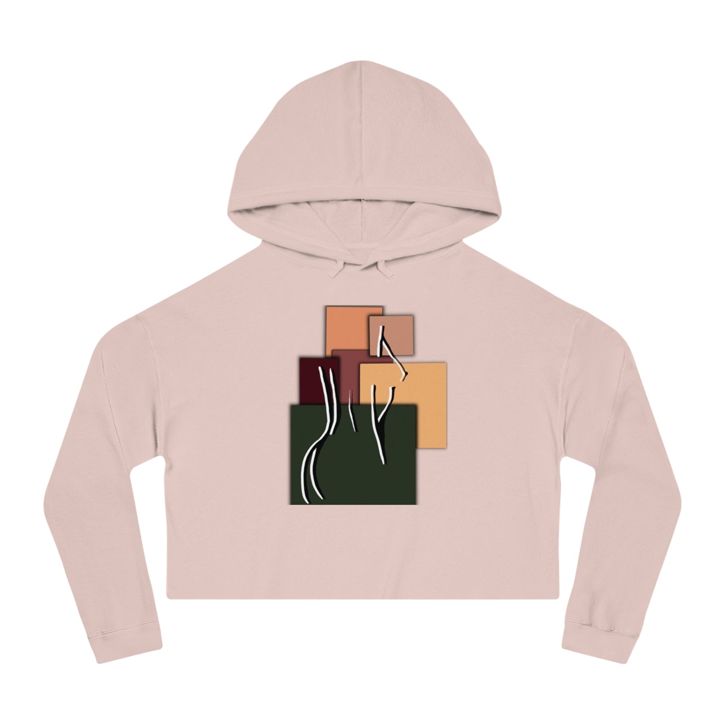 All Shades Of Nude Cropped Hooded Sweatshirt