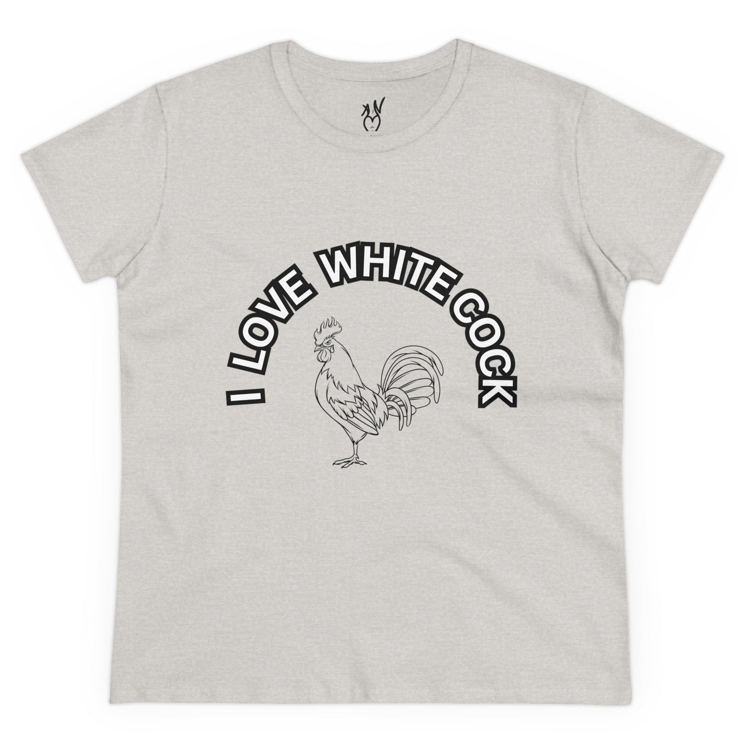 I Love White Cock Women's Midweight Cotton Tee