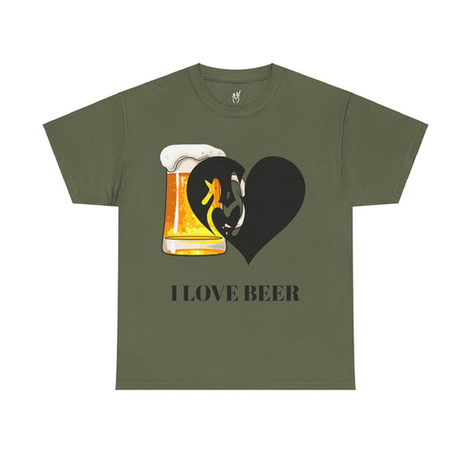 I Love Beer Unisex Heavy Cotton Tee