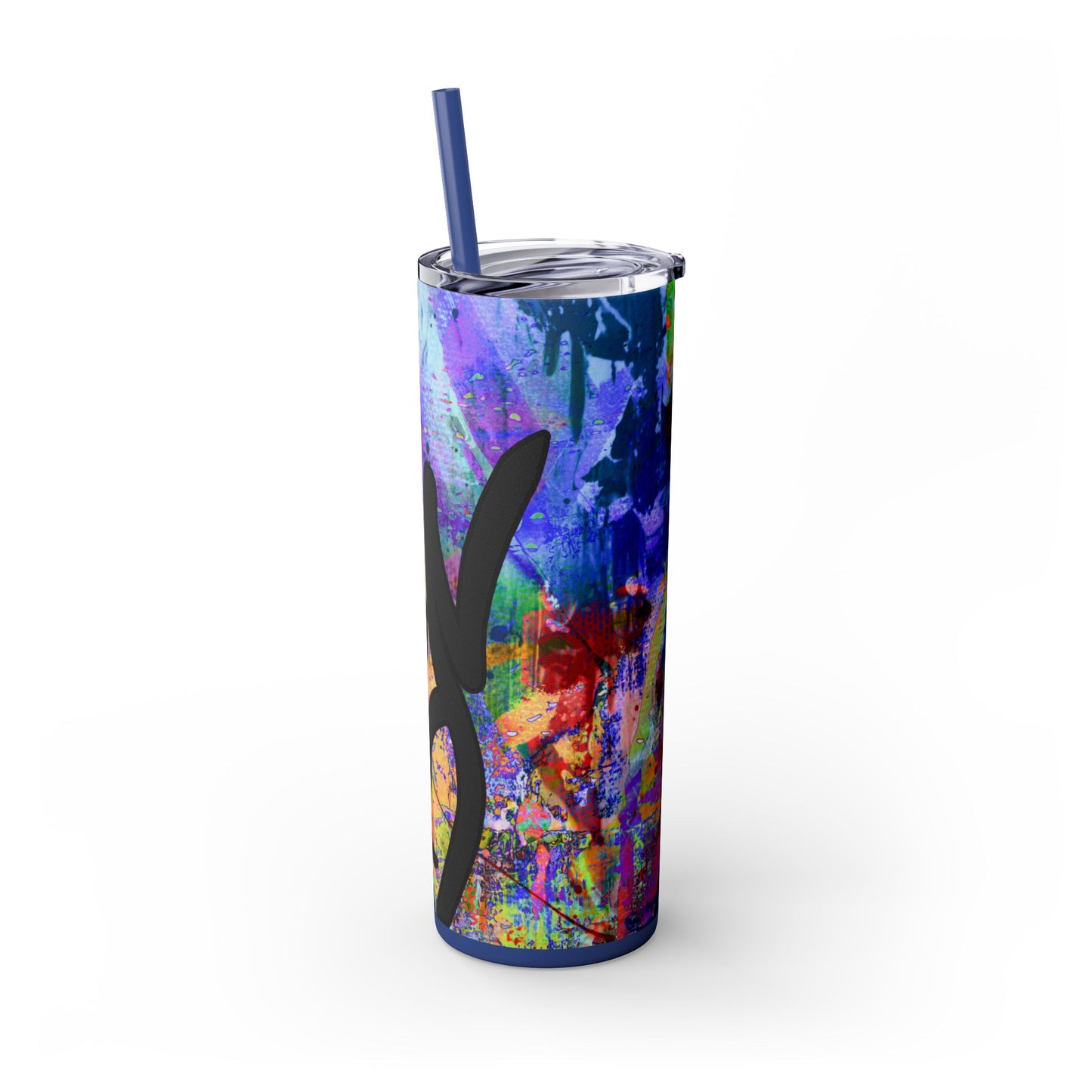 ABNDE Skinny Tumbler with Straw, 20oz