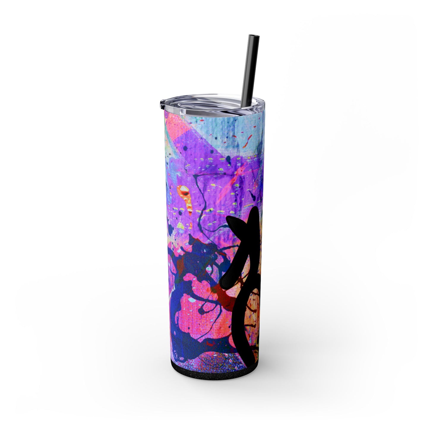 ABNDE Skinny Tumbler with Straw, 20oz