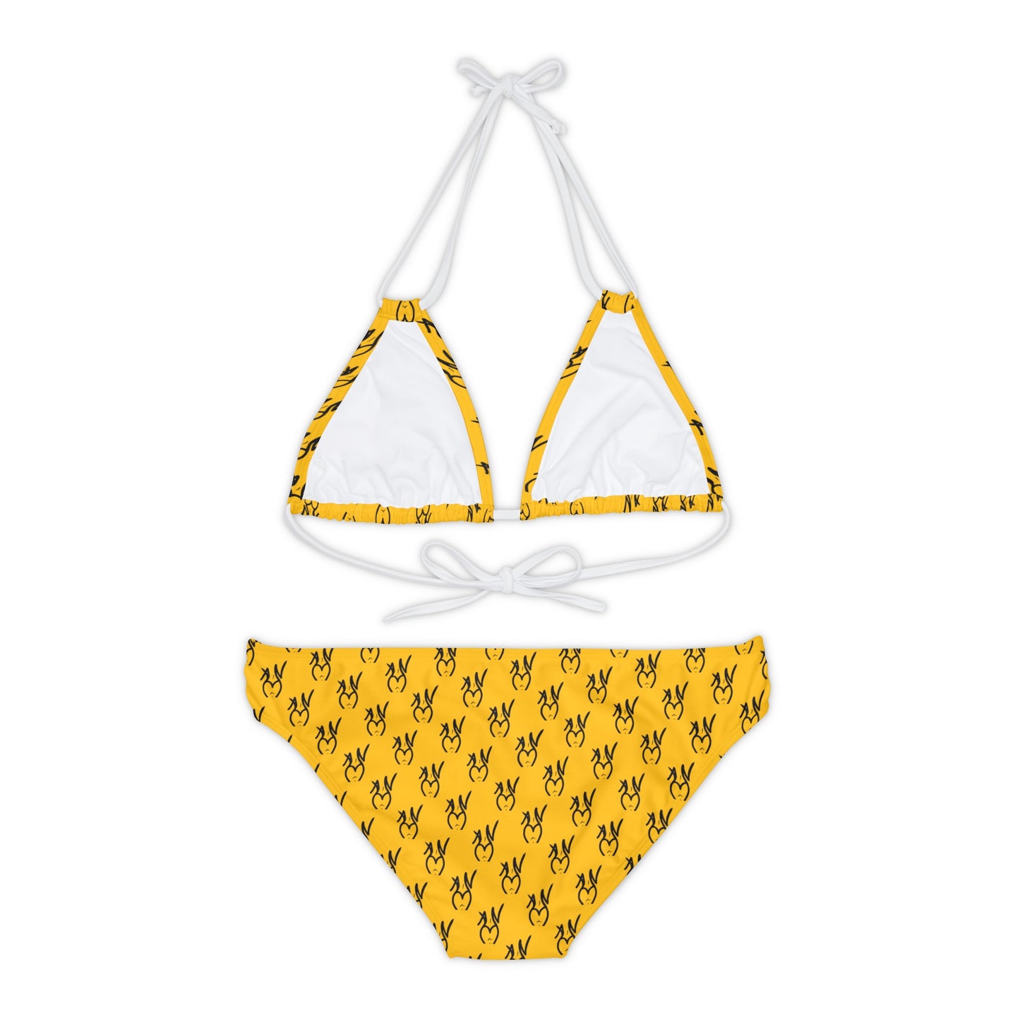 Yellow & Black Bikini Set